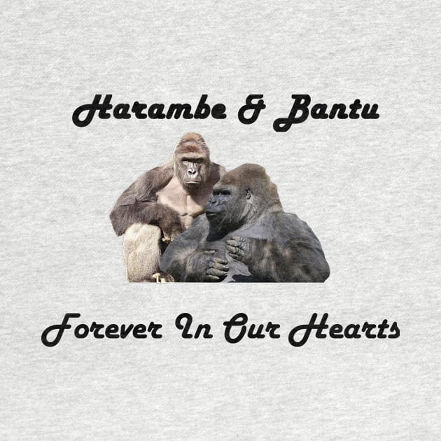 Harambe and Bantu forever in our hearts (Black) by harambism